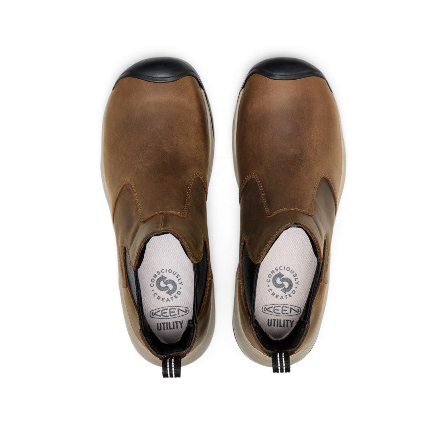 Men's Highframe Chelsea Waterproof Work Boot (Soft Toe) | Dark Earth/Black