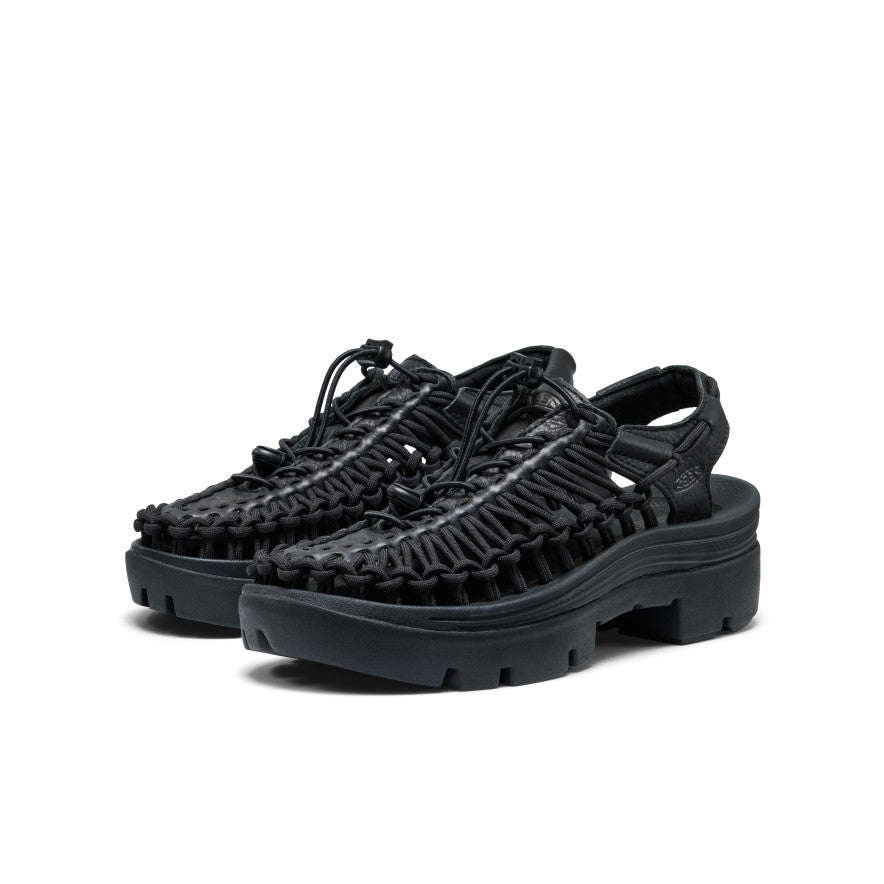 All Gender UNEEK PLT Sneaker | Black Smooth Lea