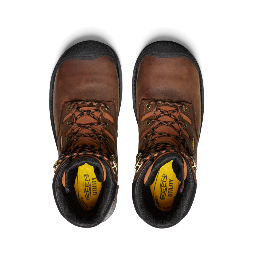 Men's Camden 8\" Insulated Waterproof Boot (Carbon Toe) | Leather Brown/Black