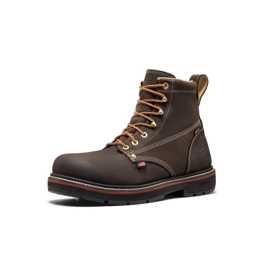 Men's Liberty 6\" Waterproof 90° Heel Boot (Carbon Toe) | Coffee Bean/Black
