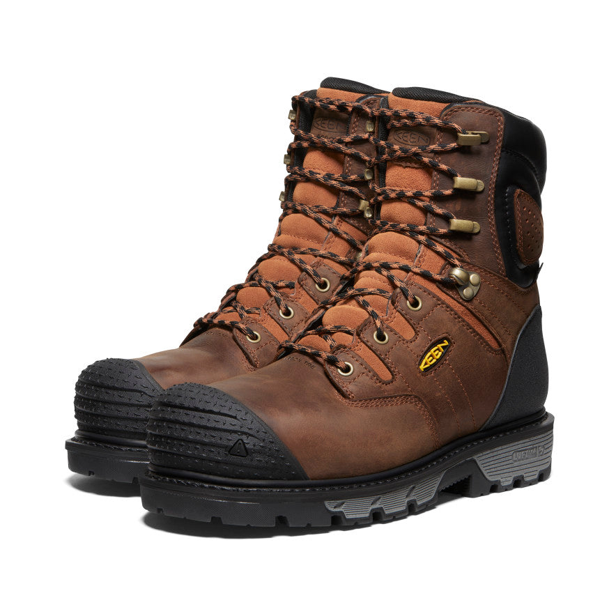 Men's Camden 8\" Insulated Waterproof Boot (Carbon Toe) | Leather Brown/Black