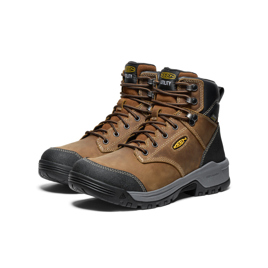 Men's Evanston 6\" Waterproof Boot (Soft Toe) | Bison/Black