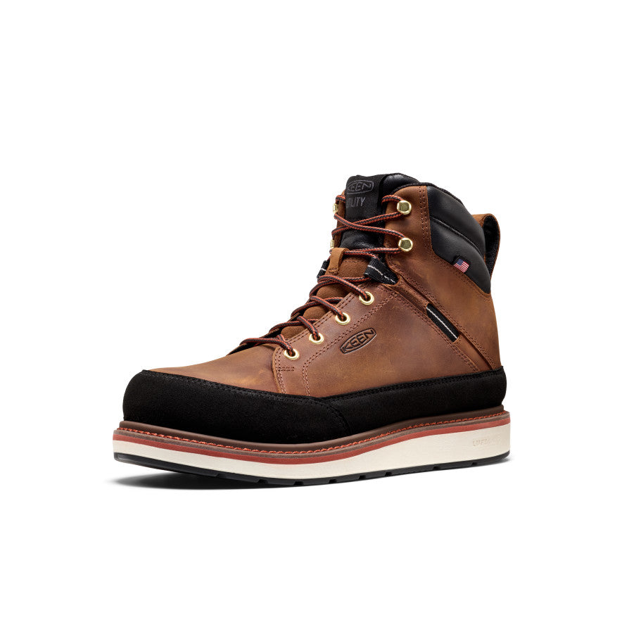 Men's Liberty Racer 6\" Waterproof Work Boot (Carbon Toe) | Bison/Black