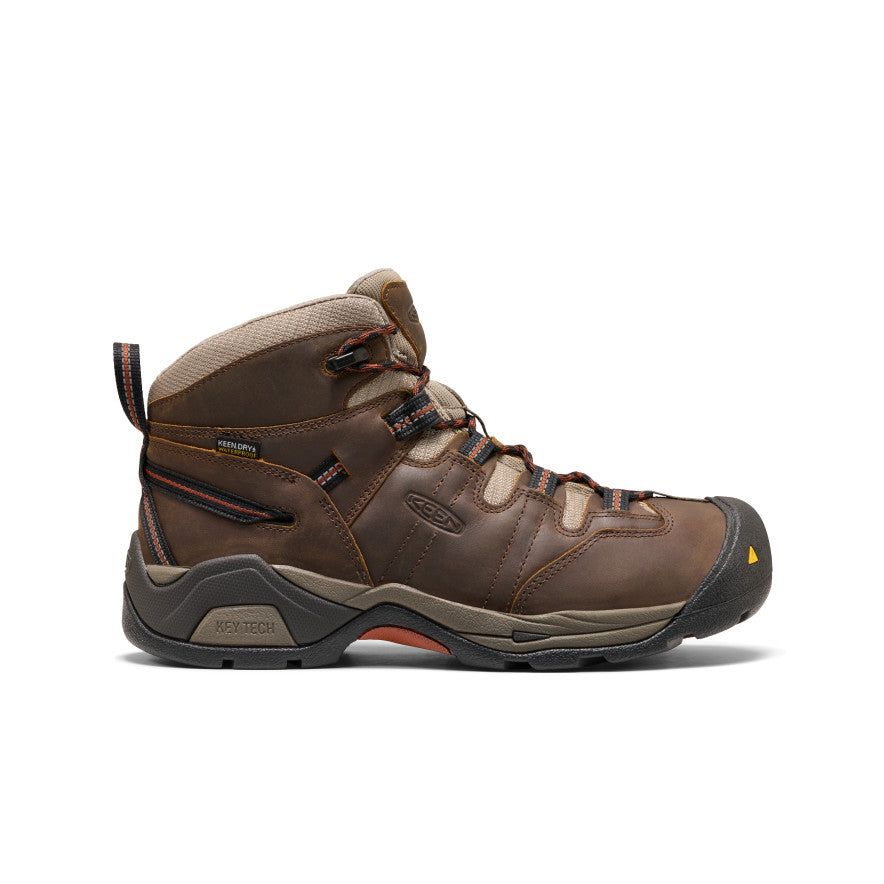 Men's Detroit XT Waterproof Boot (Soft Toe) | Black Olive/Leather Brown