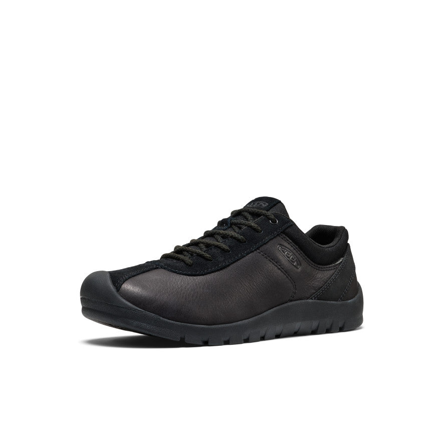 Women's Jasper Decon Leather Sneaker | Black/Black