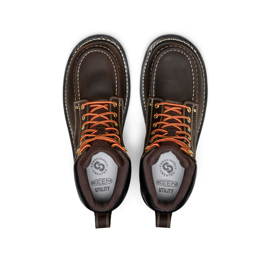 Men's Cincinnati 6\" Waterproof 90° Heel Boot (Carbon Toe) | Coffee Bean/Black